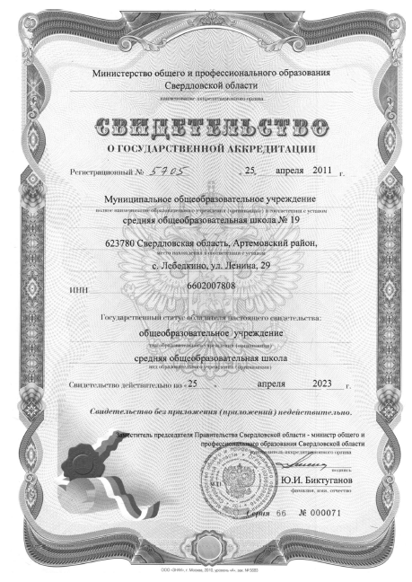 Свидетельство